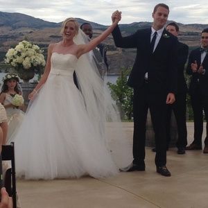 Monique Lhullier Wedding Dress and Tulle Skirt